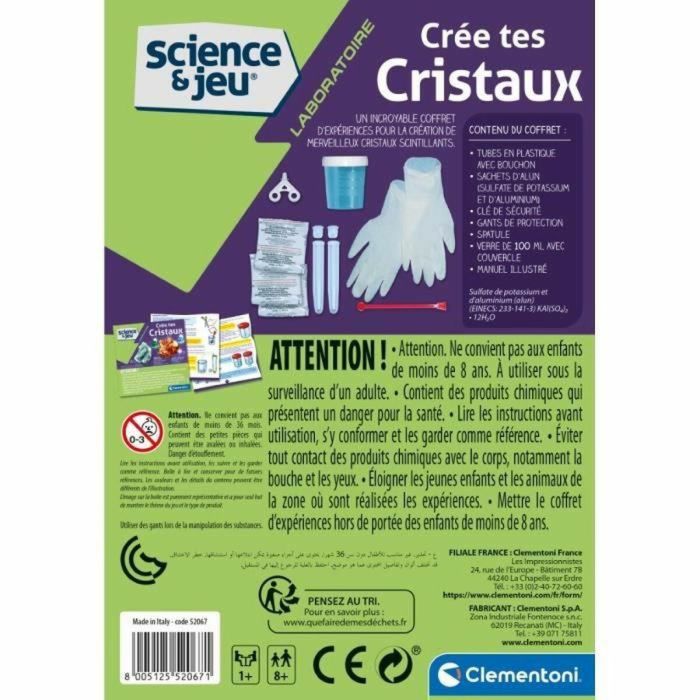 CLEMENTONI Science & Jeu - Crea cristales - Juego científico 2