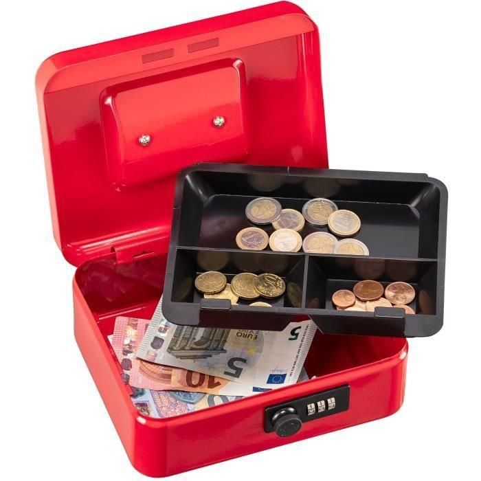 Caja de monedas - BURG WACHTER - Money Code 5020 Rojo - Apertura con código, acero rojo 4