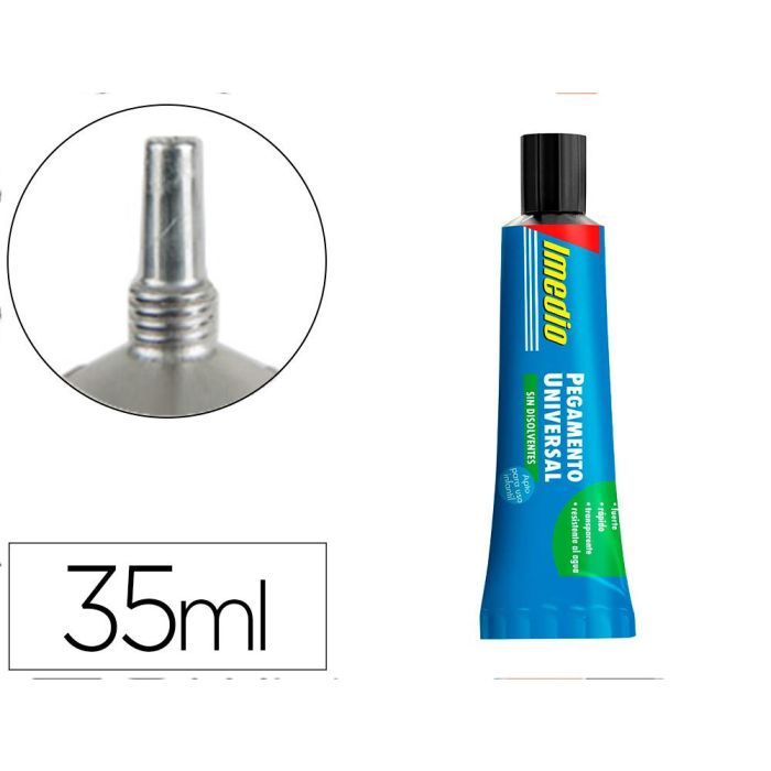 Pegamento Imedio Universal Sin Disolventes Transparente Banda Azul 35 mL 24 unidades