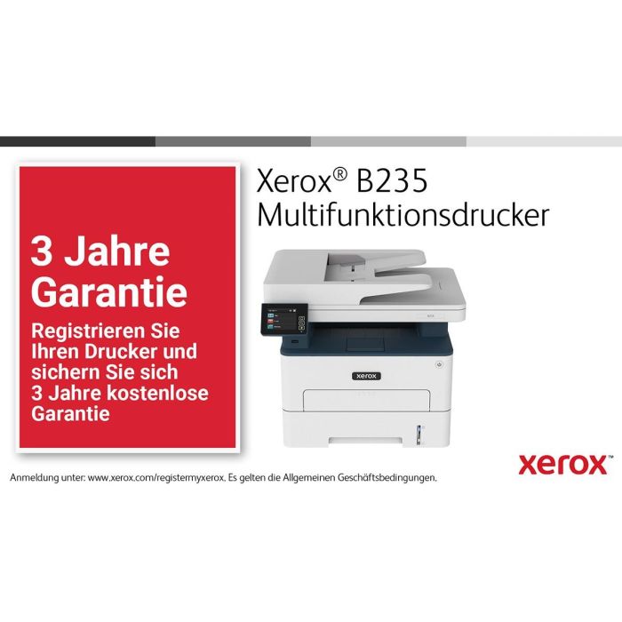 Xerox B235 Multifuncional Láser Blanco y Negro 4 en 1 A4 34 ppm LAN WiFi Duplex ADF Copia Escaneo Fax 11