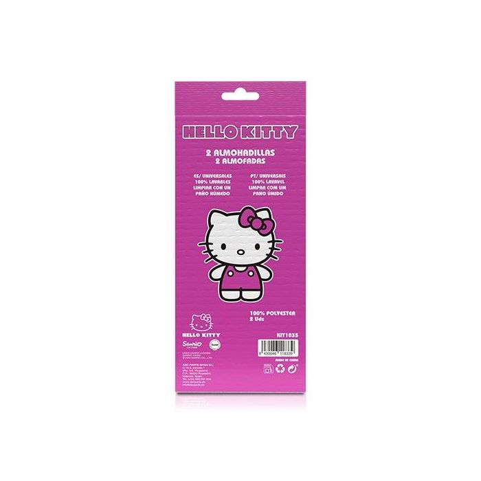 Hello Kitty Cs4 KIT1035 Almohadillas Negras para Cinturón de Seguridad Juego de 2 Universales, Extra Cómodas y Lavables para Proteger Rozaduras 3