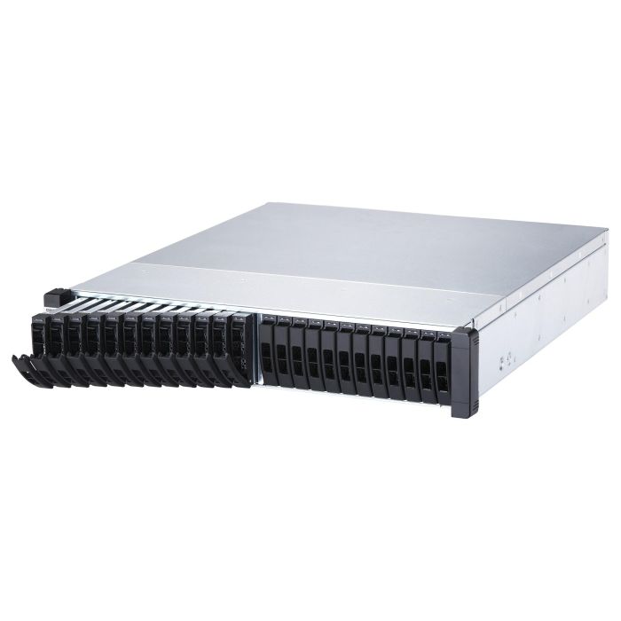 QNAP ES2486dc-2142IT-128G NAS Enterprise Rack 2U, 24 Bay SAS 12G/6G, Intel Xeon D-2142IT 8-Core, 128GB RAM, 4 SFP+, 7 LAN, Dual Controllers, ZFS 4