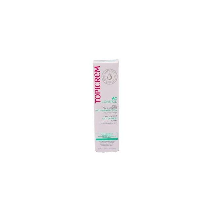Topicrem AC CONTROL cuidado equilibrante 40 ml – Tratamiento facial para acné, poros y puntos negros, matificante e hidratante para piel mixta a grasa