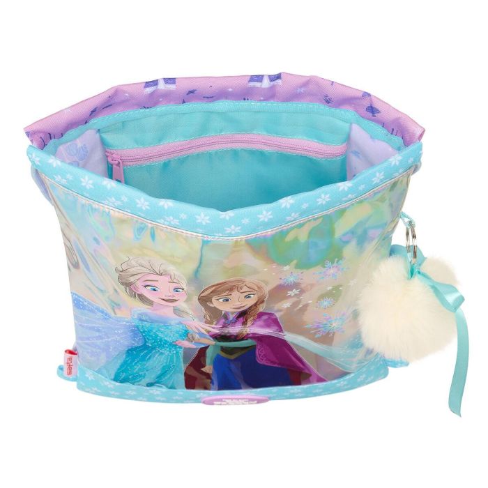 Bolsa Mochila con Cuerdas Frozen Cool days Violeta Azul cielo 26 x 34 x 1 cm 1