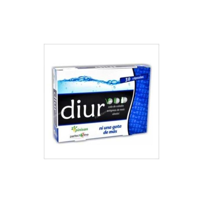 Perfect Line Diur 30 Cápsulas con Cola Caballo, Abedul y Maíz para Retención Líquidos | 100% Vegano y Sin Gluten