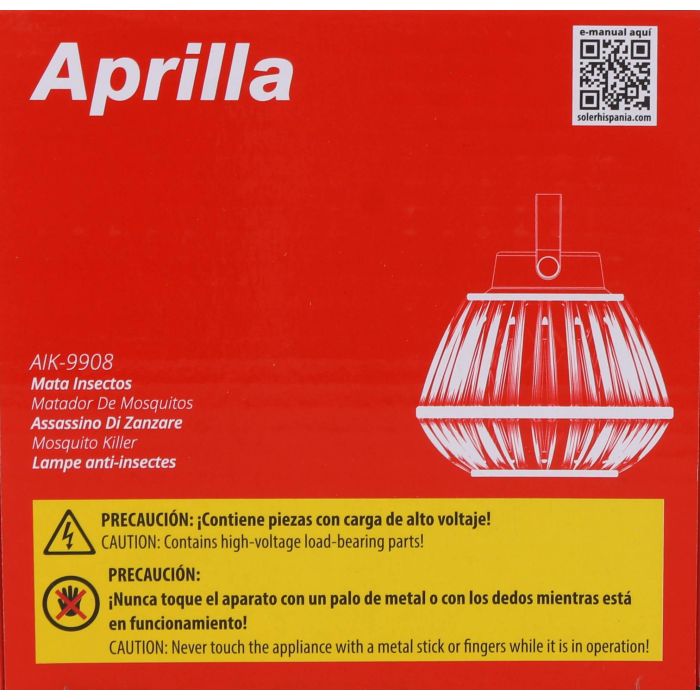 Aprilla Mata Insectos Luz LED Ultravioleta - 12 x 12 x 12 cm (8 Unidades) 4