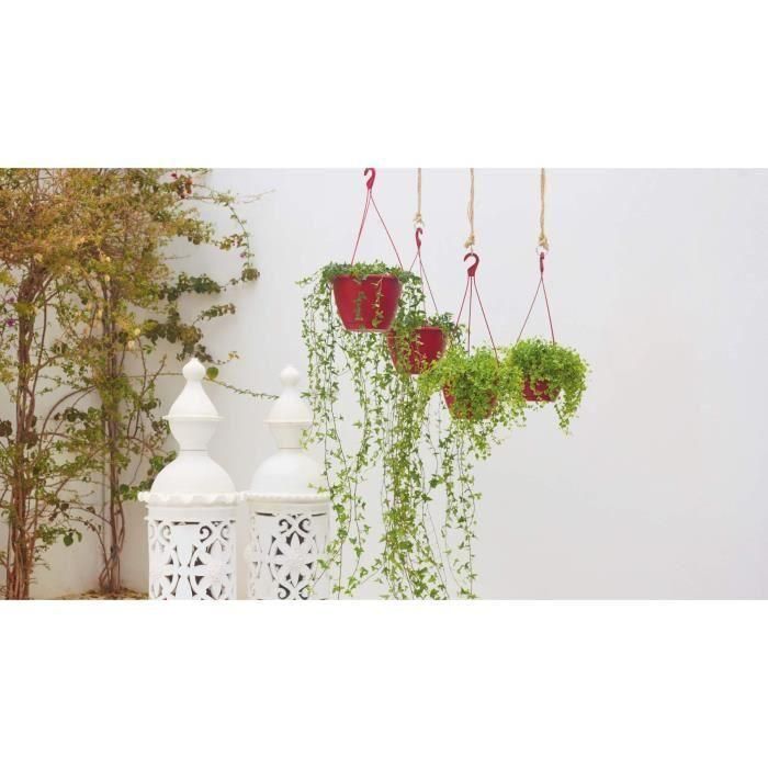 Maceta colgante ARTEVASI Algarve - 8 L - 31 x 31 x 20.5 cm - Rojo oscuro 2 Maceta colgante ARTEVASI Algarve - 8 L - 31 x 31 x 20.5 cm - Rojo oscuro 2