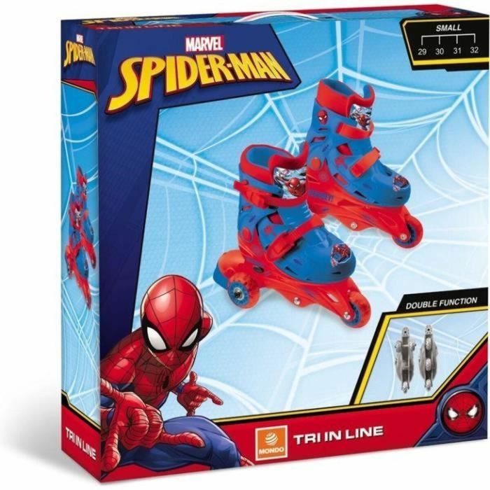 MONDO Patines en Línea 3 Ruedas '2 en 1' Spider-Man Progresivos PVC 64mm - Ideales para Aprender a Patinar 1