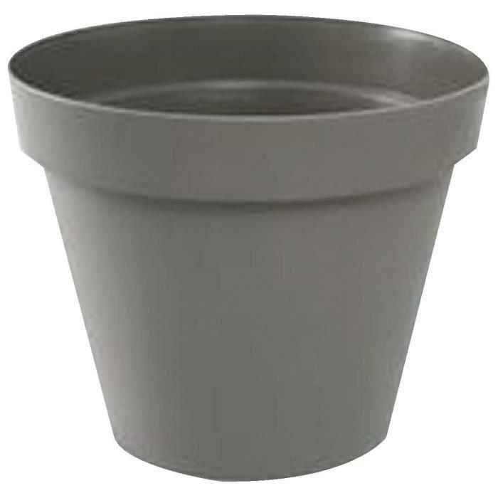 EDA Tuscan Round Flower Pot - Ø 30 x H 26 cm - 10 L - Taupe 1