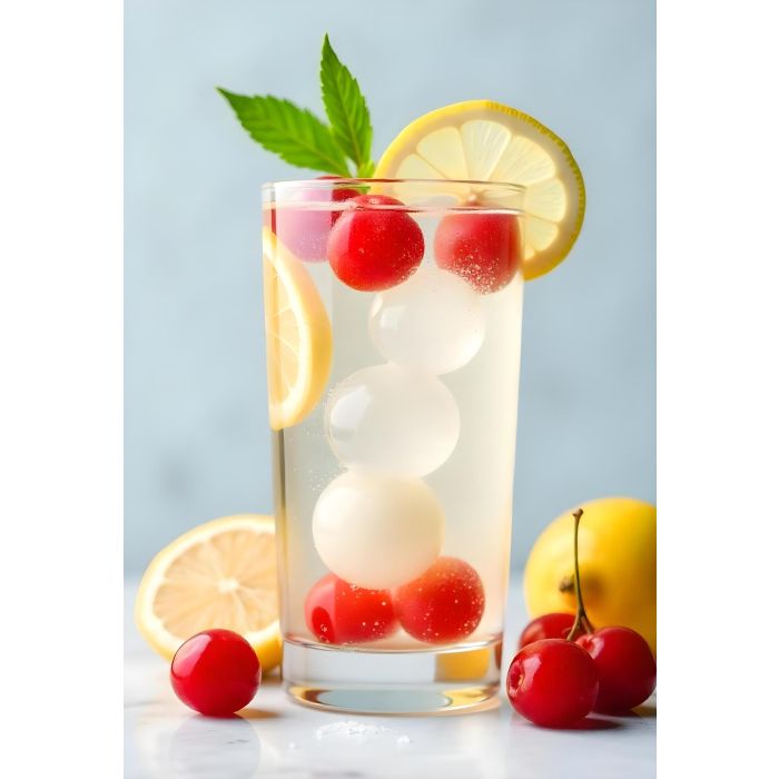 Inde Cubitera Flexible de Silicona Roja para 6 Cubitos de Hielo, 18 x 12.5 x 4.75 cm (24 Unidades)