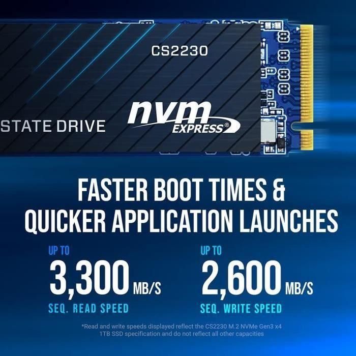 SSD interno del disco duro - M2 - NVME -500G - PCIe - CS2230 2 SSD interno del disco duro - M2 - NVME -500G - PCIe - CS2230 2