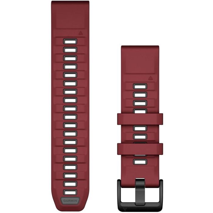 Garmin Correa QuickFit 22mm de Silicona para Reloj Inteligente, Marsala/Grafito