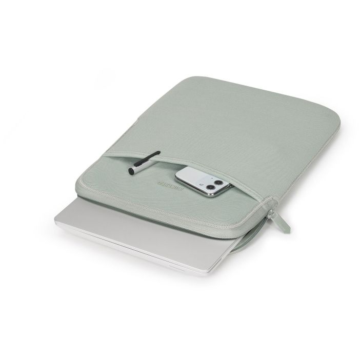 DICOTA D31999-DFS Funda Sleeve Eco SLIM L para Microsoft Surface 14-15" de Neopreno Reciclado Color Silver Sage Gris 1