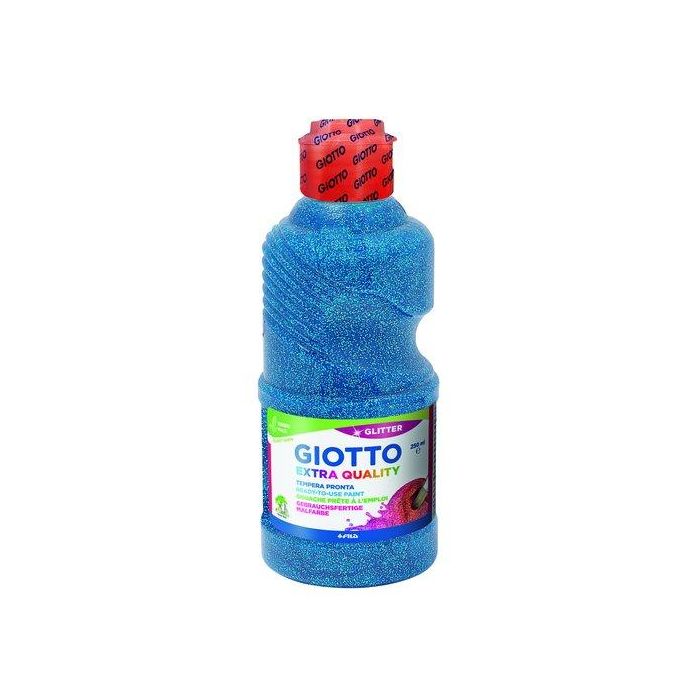 Giotto Témpera Glitter Azul Botella 250 mL