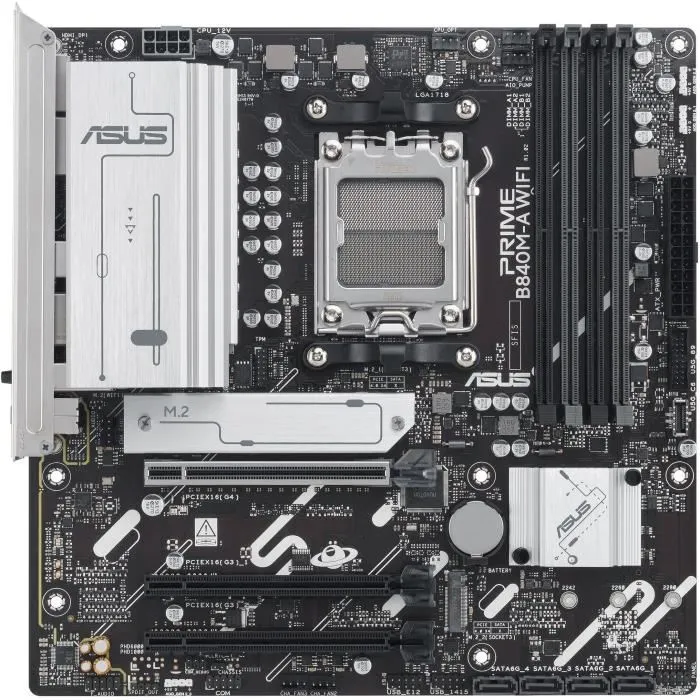 ASUS PRIME B840M-A WiFi Placa Base AMD B840 Zócalo AM5 DDR5 Micro ATX Wi-Fi 6E 1