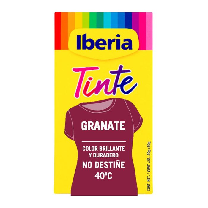 Iberia Tinte Ropa No Destiñe 40º #Granate