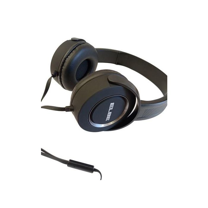 Elbe AU-812-NG Auriculares de Diadema con Micro Negro/Gris, Diseño Ergonómico, Almohadillas Suaves 2 Elbe AU-812-NG Auriculares de Diadema con Micro Negro/Gris, Diseño Ergonómico, Almohadillas Suaves 2