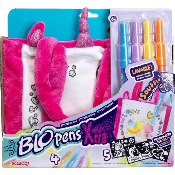 Blopens - LANSAY - Styl'bag - 5 plantillas - 1 bolsa de unicornio - A partir de 6 años Blopens - LANSAY - Styl'bag - 5 plantillas - 1 bolsa de unicornio - A partir de 6 años