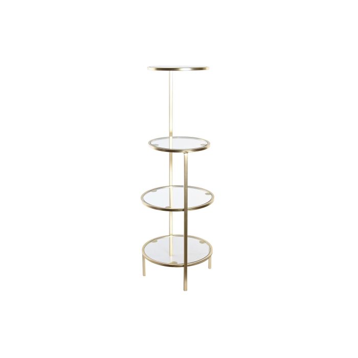 DKD Home Decor Estantería Dorado Metal Cristal 30 x 86 x 32.5 cm con 4 Estantes 3