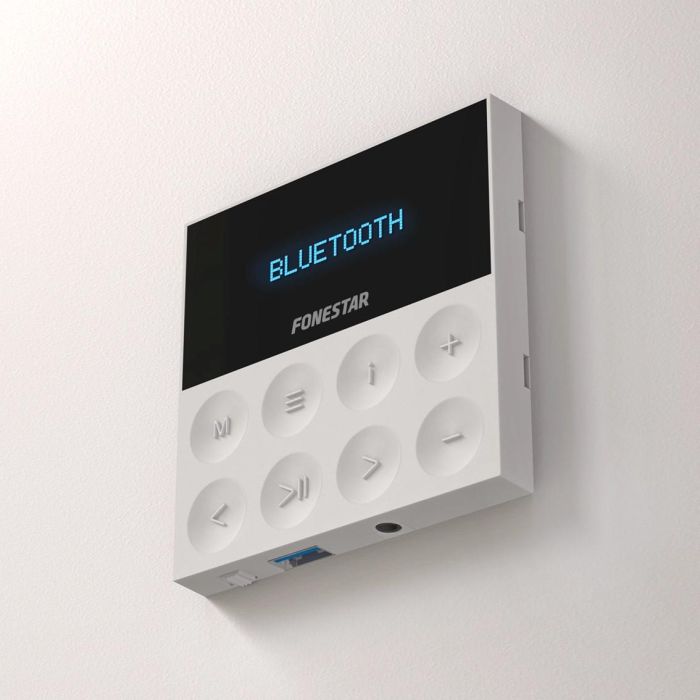 Fonestar KS-WALL-4 Kit de Sonido de Pared con Amplificador y 4 Altavoces de Techo, Bluetooth, USB, FM, para Comercios y Hogar 1