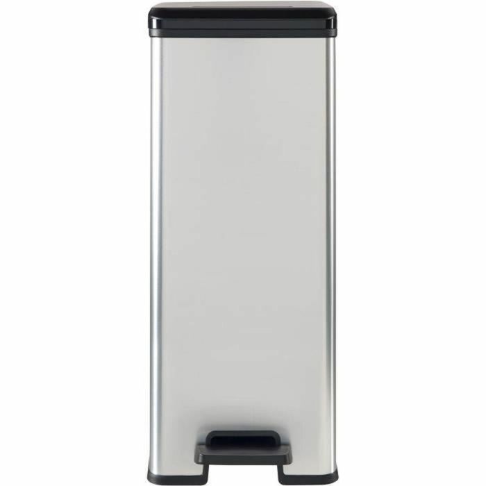 Papelera Slim - SLIM BIN - CURVER - 40L - Ahorro de espacio - 40 x 25 x 61 cm - Gris metalizado 1