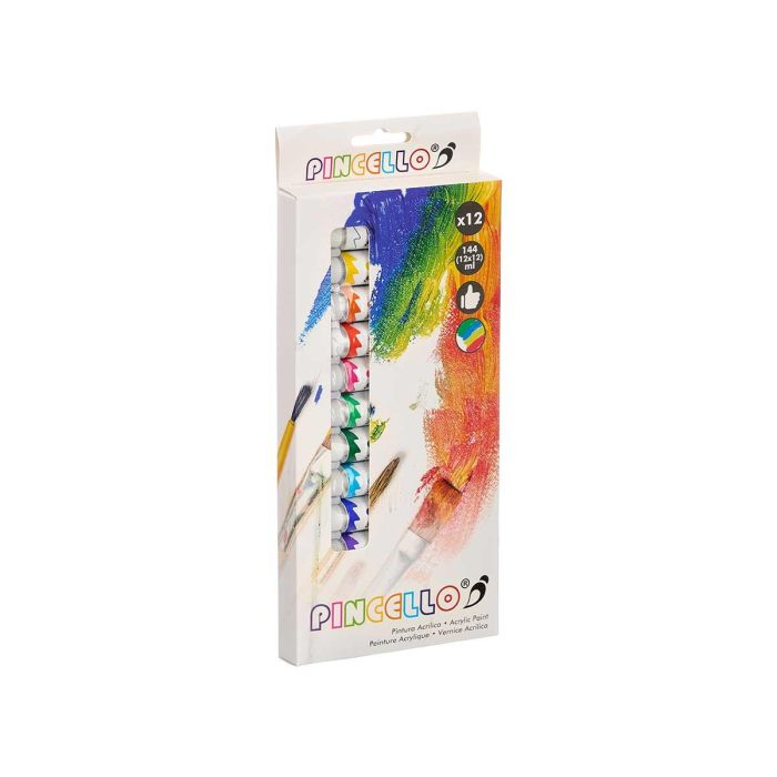 Juego 12 Botes Pintura Acrilica Pincello 10X25CM (24 Unidades) 2 Juego 12 Botes Pintura Acrilica Pincello 10X25CM (24 Unidades) 2