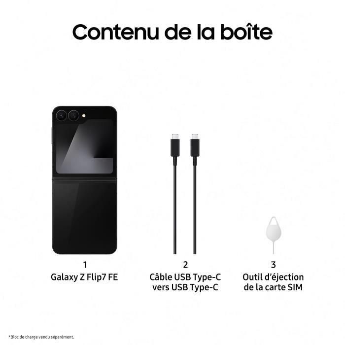 Samsung Galaxy Z Flip7 FE 5G Smartphone 128 GB Negro 5 Samsung Galaxy Z Flip7 FE 5G Smartphone 128 GB Negro 5