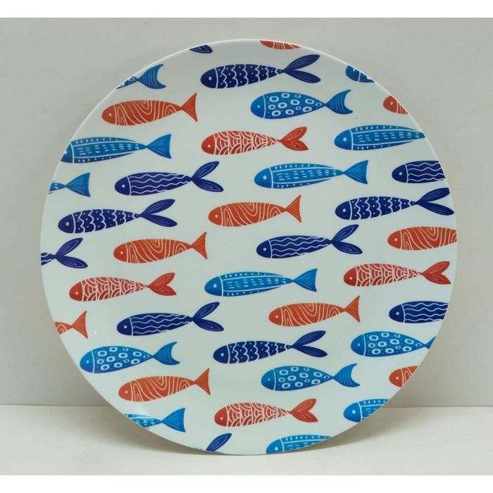 Plato Llano La Mediterránea Peces 25,5 cm (24 Unidades) 1 Plato Llano La Mediterránea Peces 25,5 cm (24 Unidades) 1