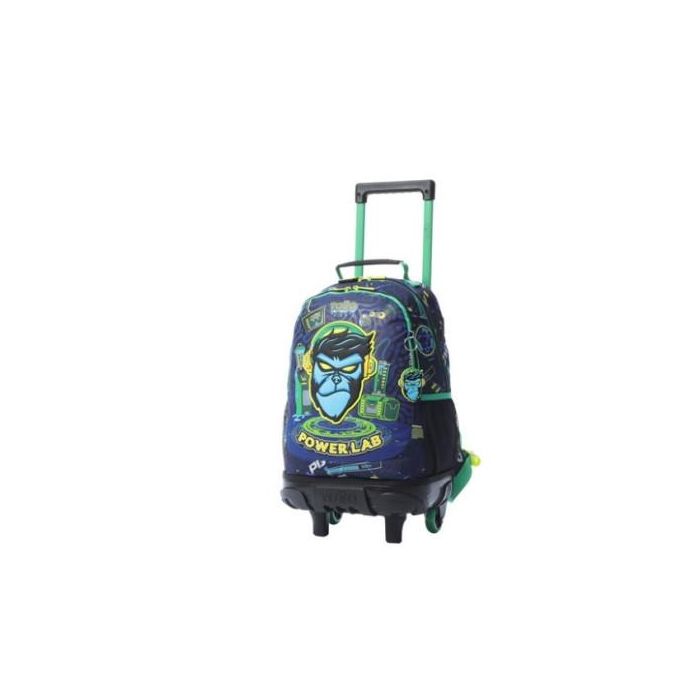 Totto Mochila Morral Rue Bumper Kong Lab M con Ruedas MJ03KLB005-2410-8JDM - Azul Marino 1