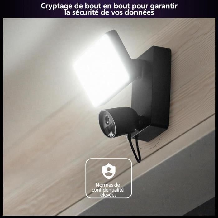 Philips Hue Secure - Cámara de seguridad inteligente para exteriores con foco - 1080P - Comunicación bidireccional 5