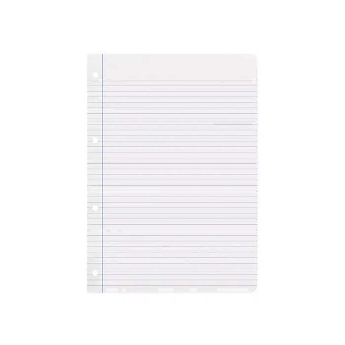 Liderpapel Recambio A4 100 Hojas 100gr Rayado Horizontal con Margen 4 Taladros 5