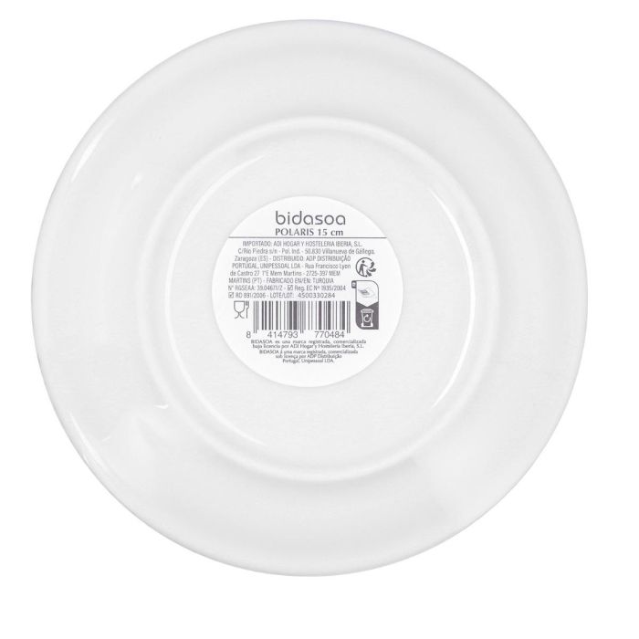 Plato Pan Porcelana Polaris Hydrozero Bidasoa 15 cm 6 Plato Pan Porcelana Polaris Hydrozero Bidasoa 15 cm 6