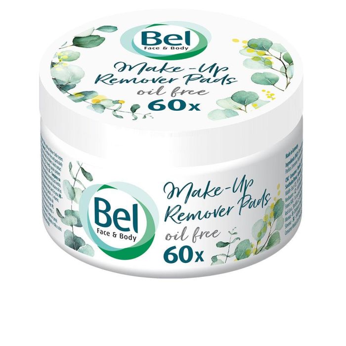 Bel Discos Desmaquillantes Oil Free con Aloe Vera y Micelas, 100% Algodón para Ojos y Cara, 60 Unidades