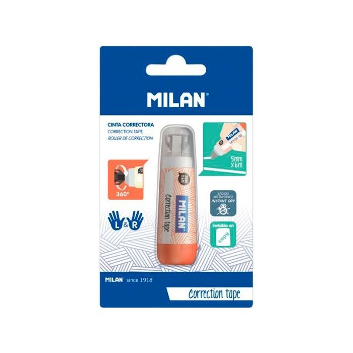 Milan cinta correctora cilíndrica 5mmx6m serie cuddles -blíster- c/surtidos Milan cinta correctora cilíndrica 5mmx6m serie cuddles -blíster- c/surtidos