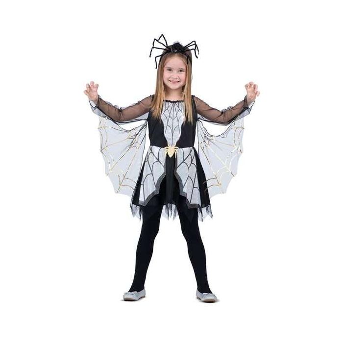 My Other Me Disfraz de Araña Negro Talla 4 a 6 años, incluye Diadema y Vestido para Niños de 3+ Años My Other Me Disfraz de Araña Negro Talla 4 a 6 años, incluye Diadema y Vestido para Niños de 3+ Años