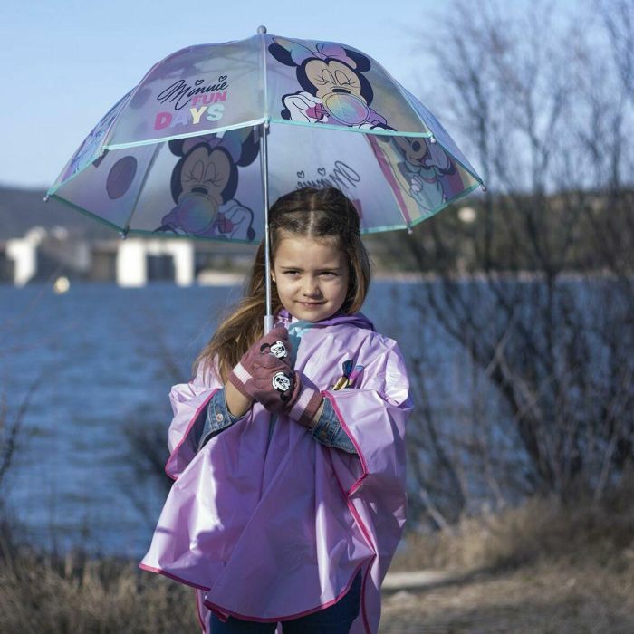 Poncho Impermeable con Capucha Minnie Mouse Lila 3 Poncho Impermeable con Capucha Minnie Mouse Lila 3