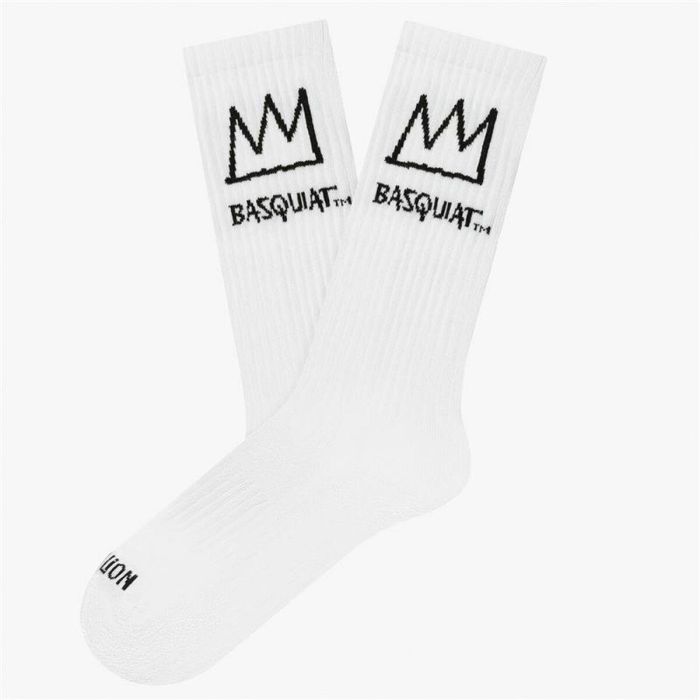 Calcetines Jimmy Lion Basquiat Crown Blanco 41-46 1