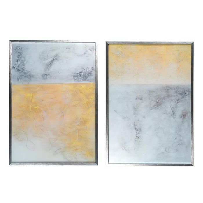 Cuadro Glam DKD Home Decor Beige Naranja 3 x 100 x 70 cm (2 Unidades)