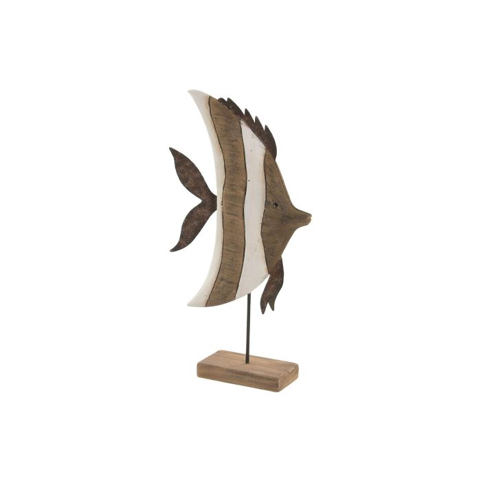 DKD Home Decor Figura Pez Blanco Natural Paulownia Metal 7 x 39 x 20.5 cm (2 Unidades) DKD Home Decor Figura Pez Blanco Natural Paulownia Metal 7 x 39 x 20.5 cm (2 Unidades)