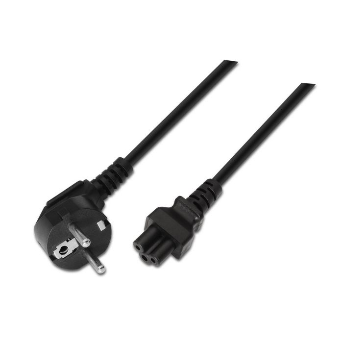 AISENS - CABLE ALIMENTACION TREBOL,CEE7 ACODADO/M-C5/H, NEGRO, 1.5M AISENS - CABLE ALIMENTACION TREBOL,CEE7 ACODADO/M-C5/H, NEGRO, 1.5M