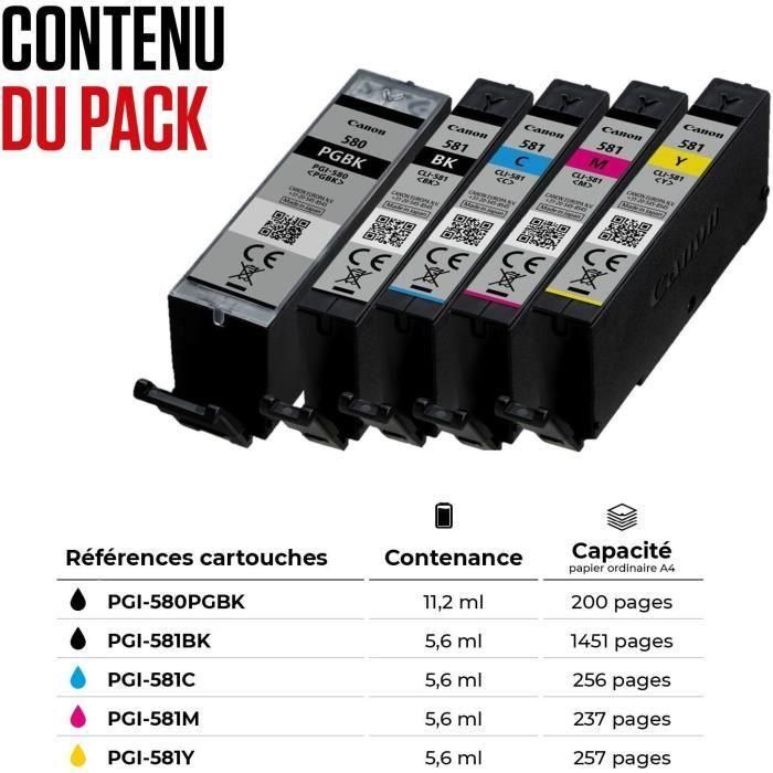 Canon PGI-580BK / CLI-581CMYBK Pack Original Tinta Ink-Jet para Impresoras Pixma Multi Value Ecopack (Negro y Colores) 2 Canon PGI-580BK / CLI-581CMYBK Pack Original Tinta Ink-Jet para Impresoras Pixma Multi Value Ecopack (Negro y Colores) 2