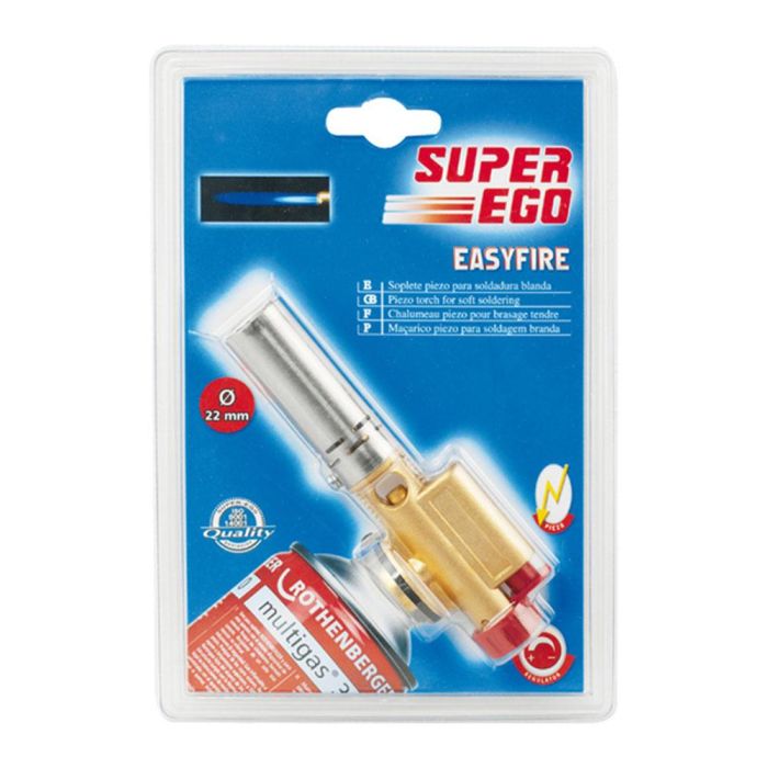 Super Ego Soplete EasyFire con encendido piezoeléctrico, regulador de llama, rosca 7/16", referencia R3555300 1