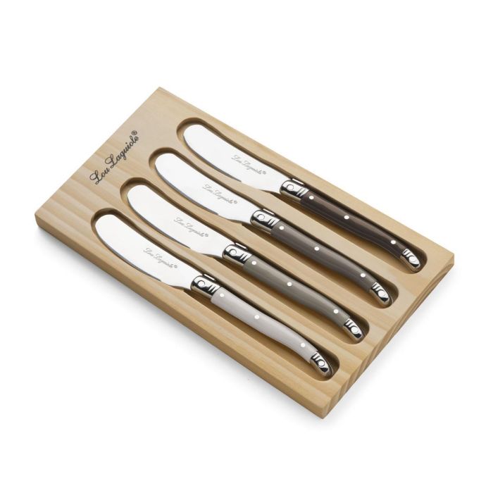 Lou Laguiole Cuchillos Mantequeros Tradition Inox Mango PP Set 4 Unidades 1,2 mm 1
