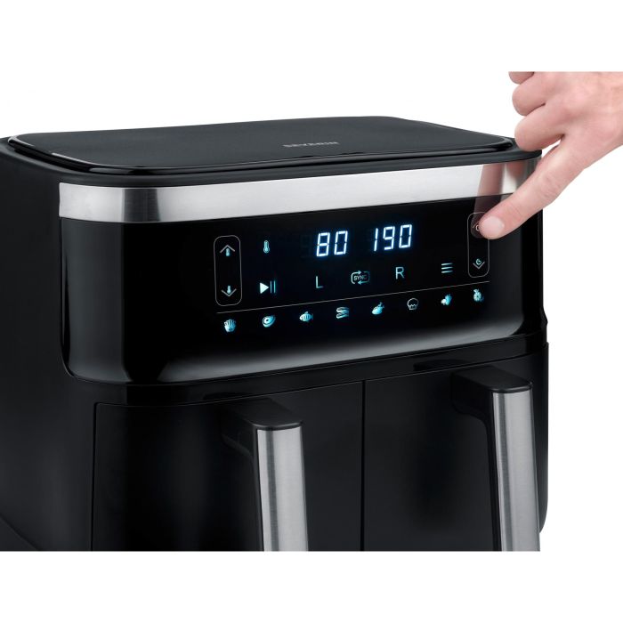 Severin FR 2453 Freidora de Aire Caliente Doble, 3.25L, 1.3kg, Temporizador Digital, 80-200°C, Potencia 2850W 4