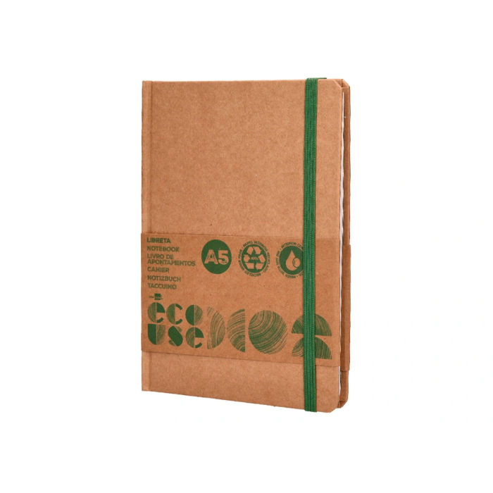 Liderpapel Libreta Ecouse A5 Reciclada 96 Hojas 70gr Rayado Horizontal con Gomilla y Marca Páginas 3 Liderpapel Libreta Ecouse A5 Reciclada 96 Hojas 70gr Rayado Horizontal con Gomilla y Marca Páginas 3