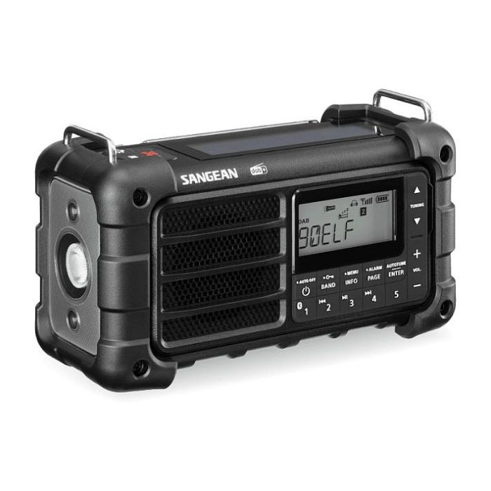 Sangean MMR-99 - Radio digital portátil de emergencia DAB+/FM, a manivela, solar, Bluetooth 5.0, resistente IP55, color negro Sangean MMR-99 - Radio digital portátil de emergencia DAB+/FM, a manivela, solar, Bluetooth 5.0, resistente IP55, color negro