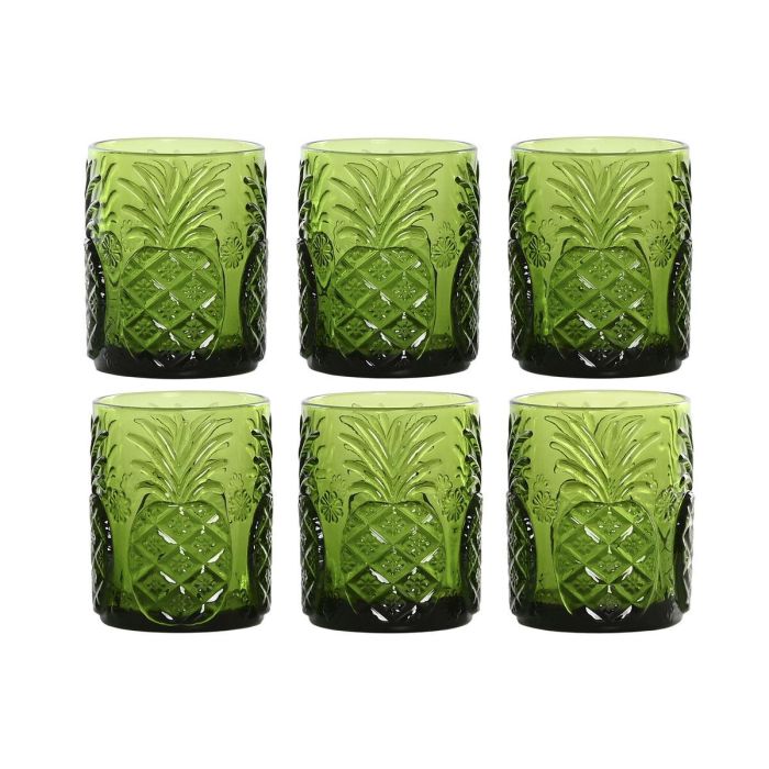 Vaso Tropical DKD Home Decor Verde 8.5 x 10.5 x 8.5 cm Set de 6 Vaso Tropical DKD Home Decor Verde 8.5 x 10.5 x 8.5 cm Set de 6