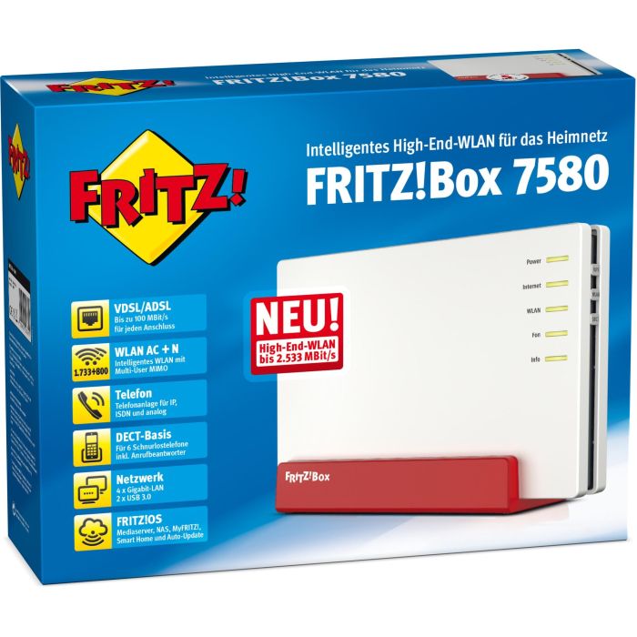 AVM FRITZ!Box Fon WLAN 7580 A/VDSL 2 AVM FRITZ!Box Fon WLAN 7580 A/VDSL 2