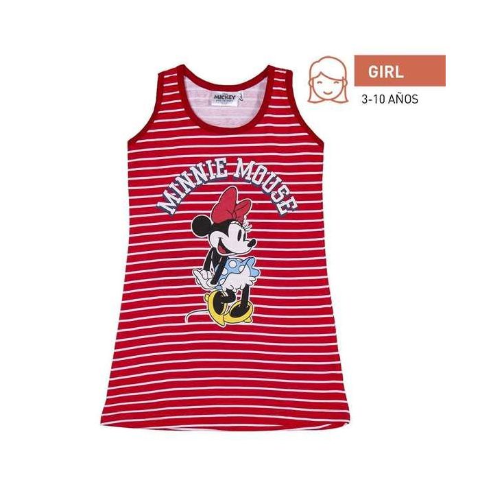 Cerdá Vestido de Punto Single Jersey Minnie Rojo para Niña, Talla 4 Años 1