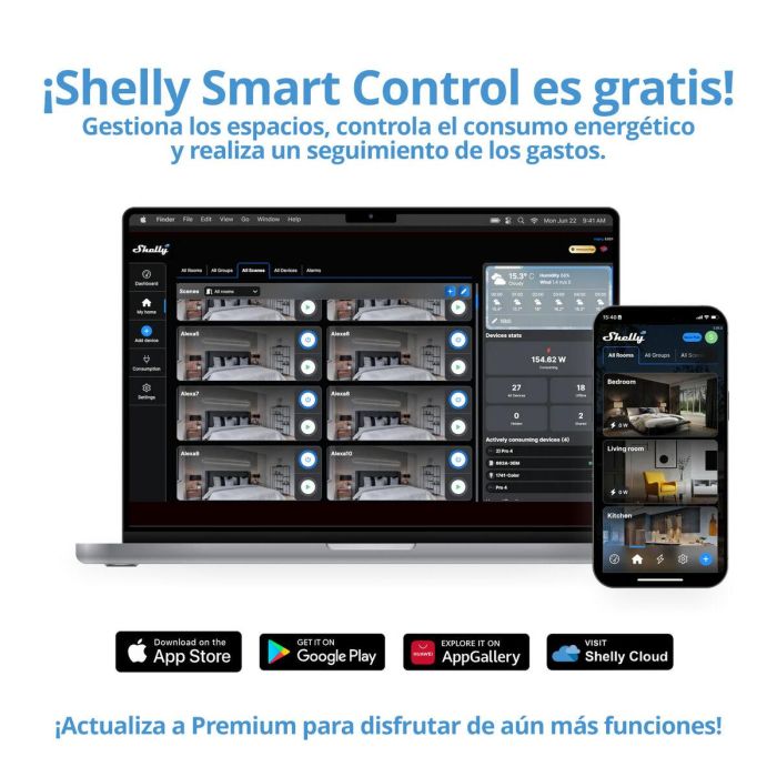 Shelly Outdoor Plug S Gen3 Enchufe Inteligente Exterior con Medición de Potencia, Wi-Fi, Matter, Bluetooth 12A 11